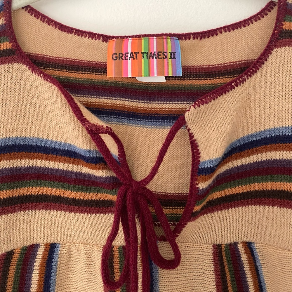 70s stripe knit top - Picture 3 of 7